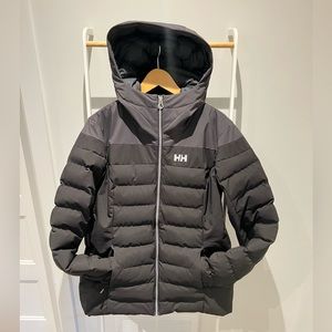 Helly Hansen grey/black puffer jacket large